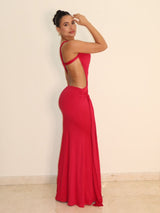 Asymmetric Cutout Maxi Dress