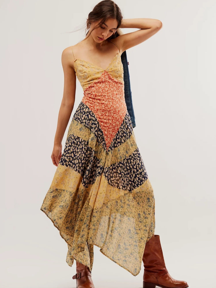 Örme Çiçekli Maxi Elbiseler