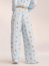 Yemek Baskılı Pijama Takımı - Mavi