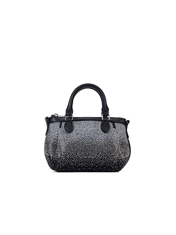 Rhinestone Embellished Hobo Dumpling Bag