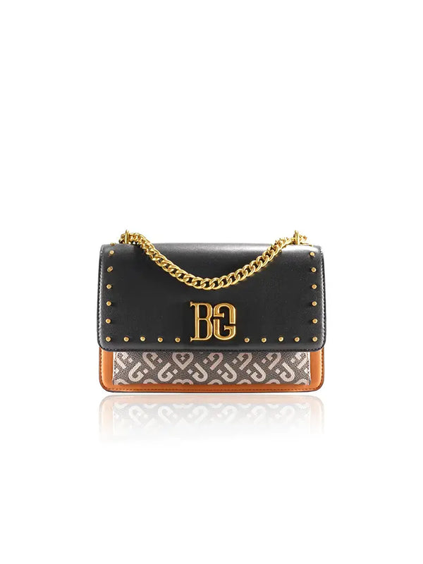 Vintage Studded Chain Crossbody Box Bag