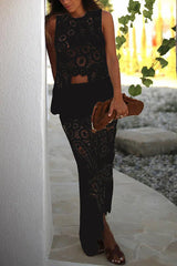 Zarif Tığ İşi Dantel Etek Takımı