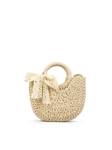 Woven Beach-Style Mini Basket Shoulder Bag