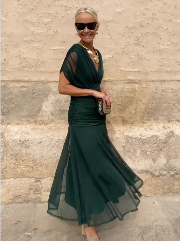 Örme Çiçekli Maxi Elbiseler