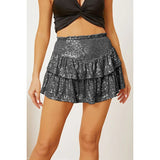 Payet Katlı Mini Etek
