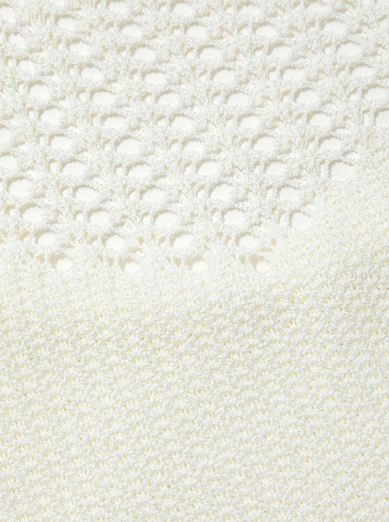 Boyundan Bağlamalı Beli Sırtı Açık Örgü Mini Elbise