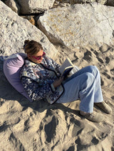 Baskılı Bol Kapitone Ceket