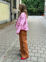 Fiyonk İşlemeli Kapitone İnce Ceket