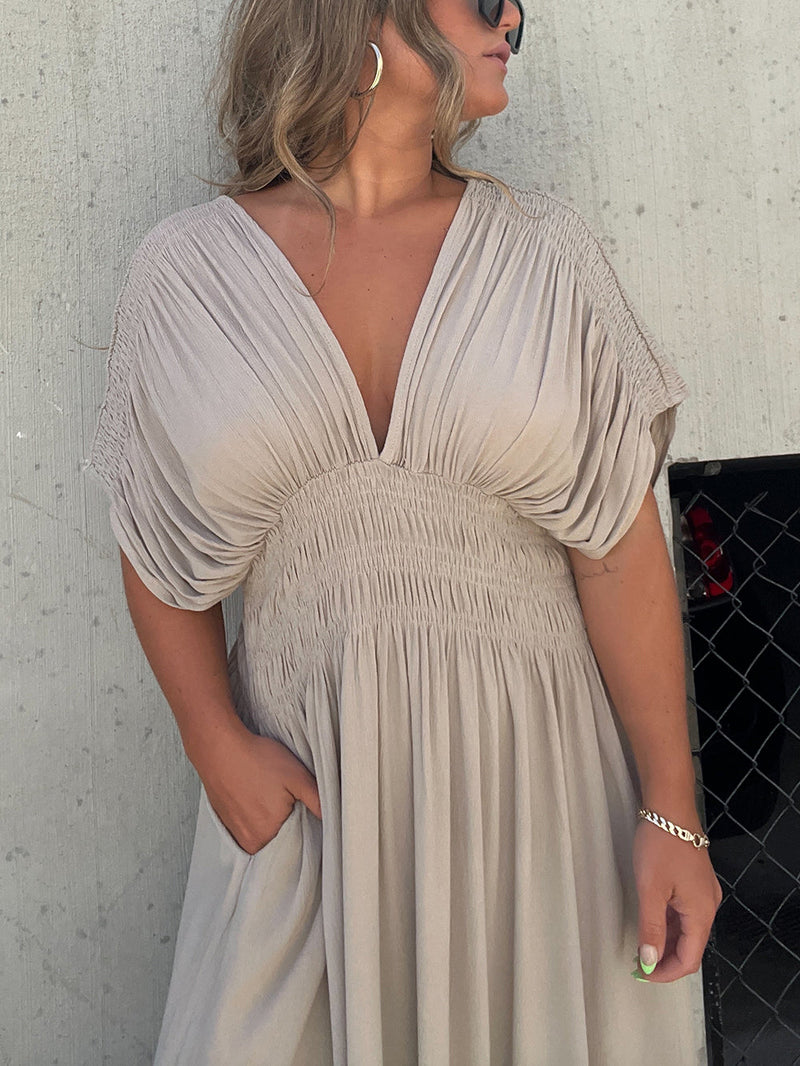 Siyah Kırık Kalpli Uzun Elbise