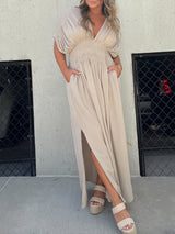 Siyah Kırık Kalpli Uzun Elbise