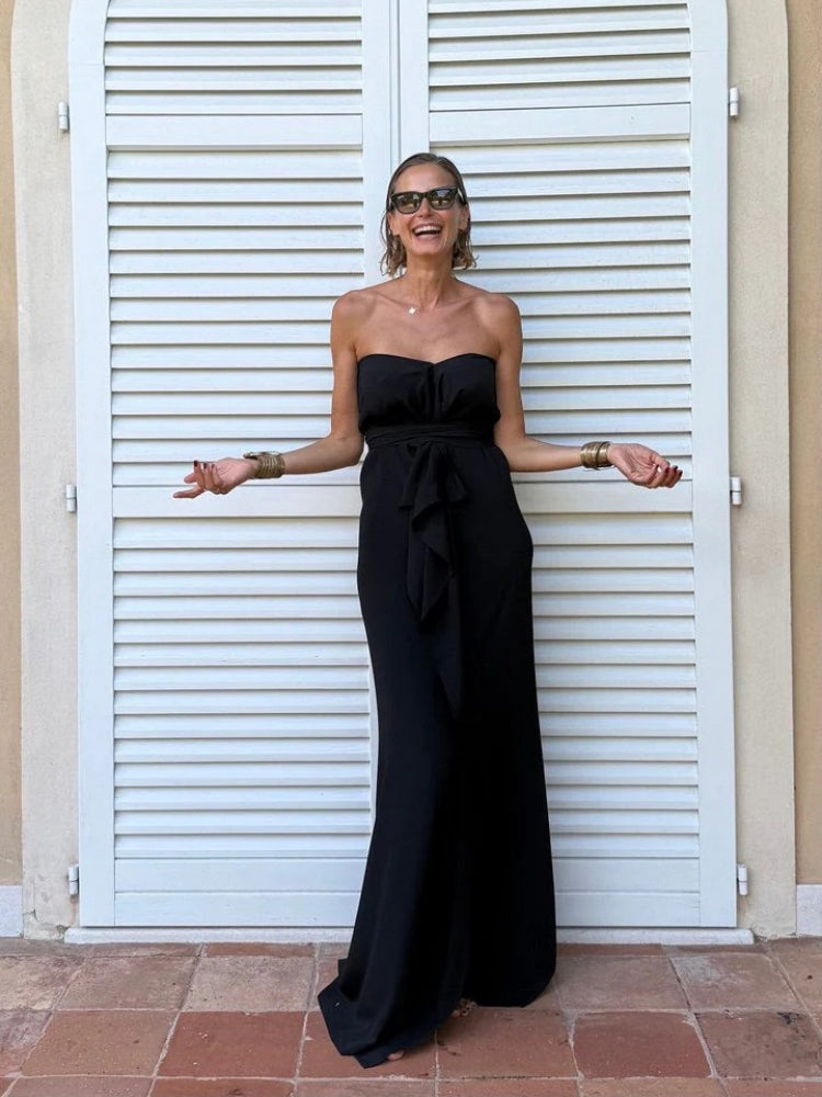 Fiyonklu Straplez Maxi Elbiseler