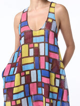 Patchwork Embroidered Maxi Dress