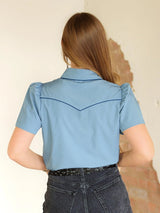 Beyaz Kadın Bluzlar İnce Yaka Zarif Uzun Kollu Gömlek