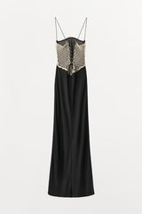 Crochet Combo Backless Cami Dress