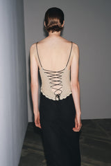 Crochet Combo Backless Cami Dress