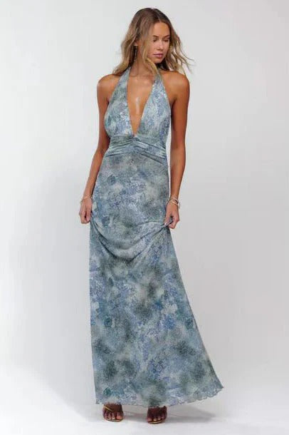 Camoni Polka Dot Diary Maxi Dress