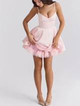 Balerin Pembe Tül Mini Elbise