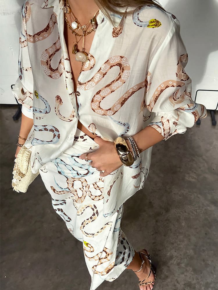 Fabrizia Bluz ve Etek Takım