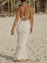 Örme Çiçekli Maxi Elbiseler