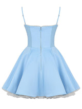 Cinderella Mavi Tül Mini Elbise