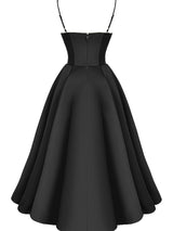 Siyah Tül Midi Elbise