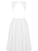 Beyaz Twill Midi Sundress