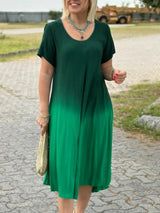 Batik Degrade Flare Elbise