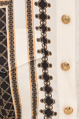 Geometric Printed Belted Shirt Dress